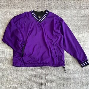 BT Player Men's Purple Nylon‎ Windbreaker Jacket Medium